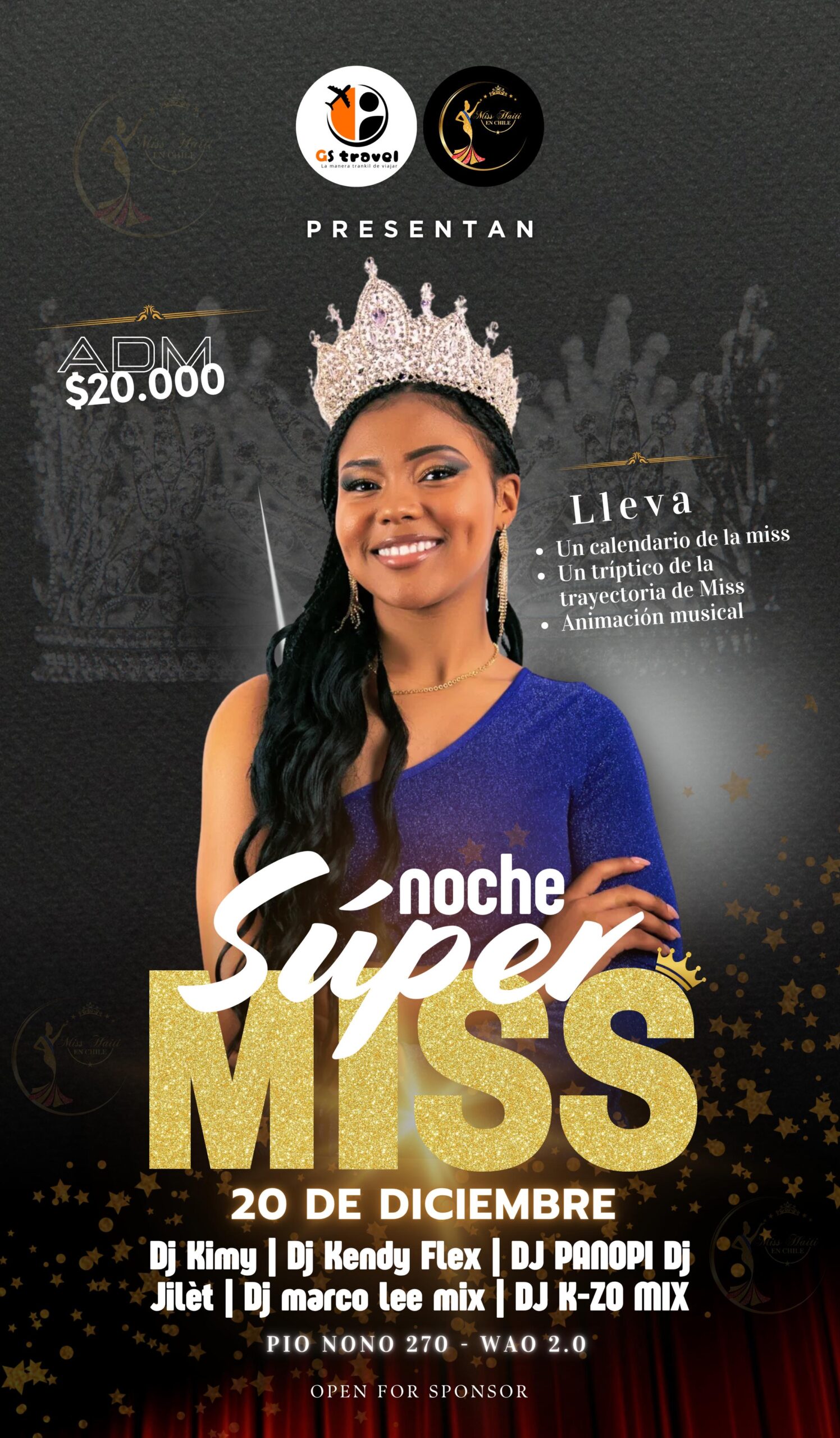 GS Travel y Miss Haití en Chile presentan la “Súper Noche 2025”: 