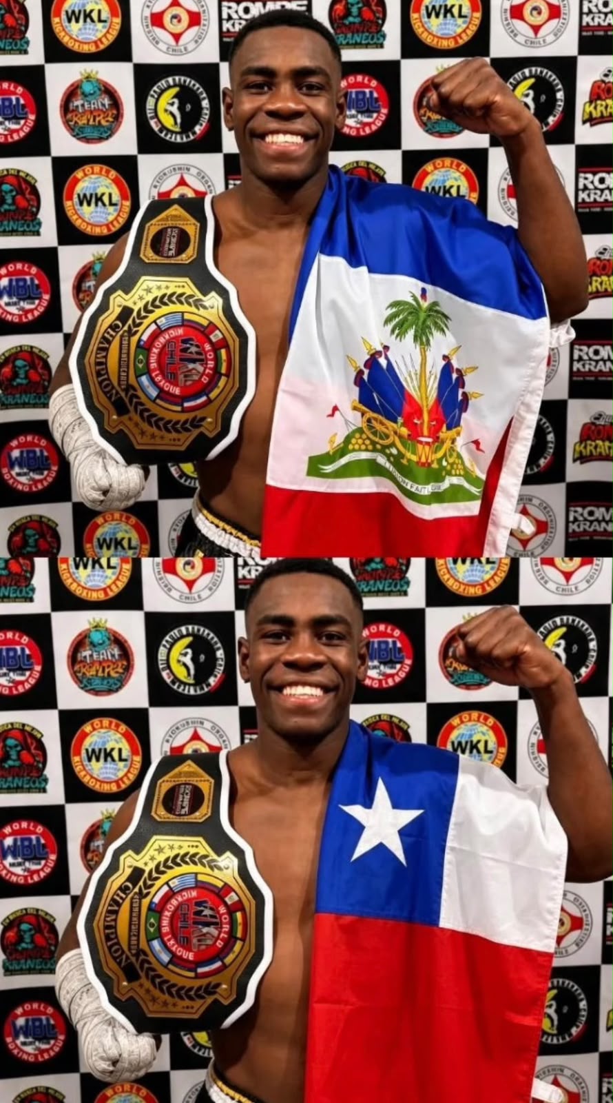 Ali « KLK » se corona campeón de kickboxing y pone en alto el nombre de Haití en Chile